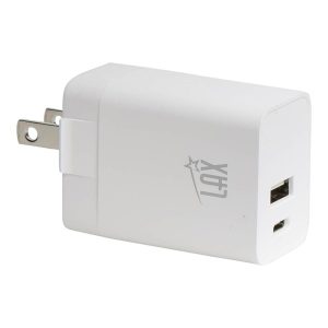 USB-PD 20W 2-PORT USB-A AND USB-C WALL CHARGER - WHITE