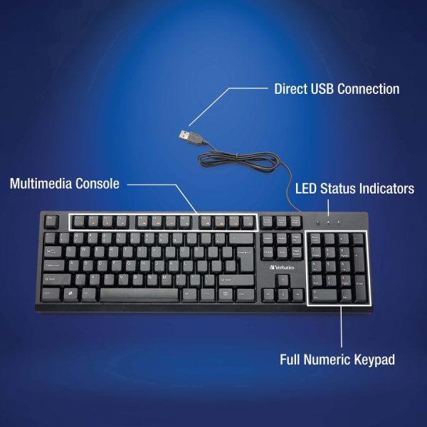 Verbatim Wired Keyboard and Mouse - USB - Image 2