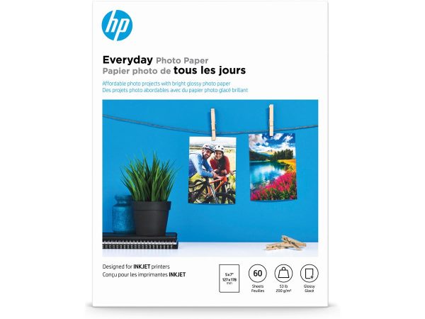 HP Everyday 5x7, 60 sh Photo Paper