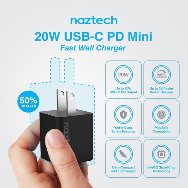 Naztech Wall Charger 1 Port 20W USB-C PD Mini Fast Charger - Image 2