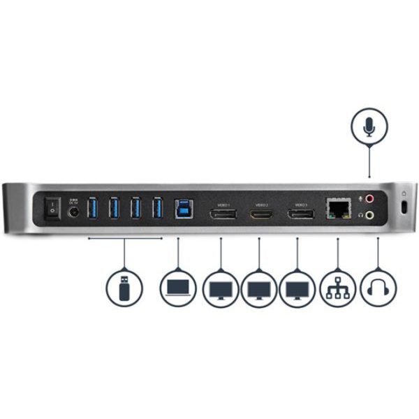 Triple Monitor USB 3.0 Docking Station for Laptops - Image 4