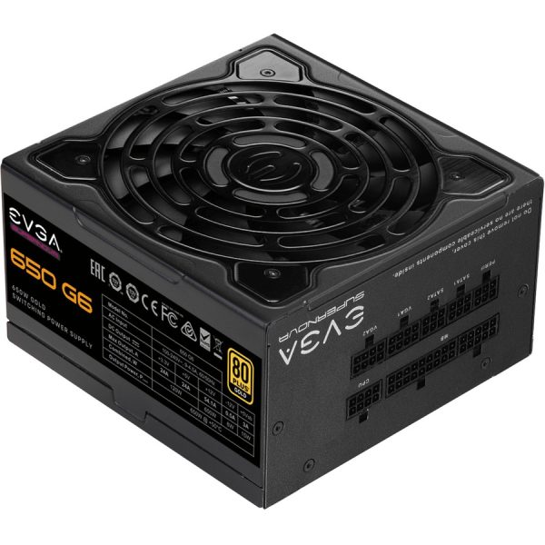 EVGA SuperNOVA 650 G6, 80 Plus Gold 650W, Fully Modular, Eco Mode with FDB Fan, Compact 140mm Size, Power Supply 220-G6-0650-X1 - Image 4