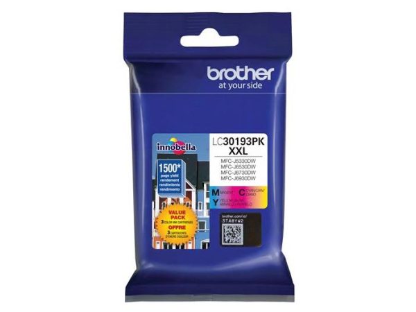 Brother LC3019 Innobella Super High-Yield Colour Ink Cartridges, 3 Pack