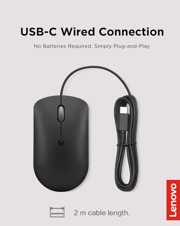 Lenovo 400 USB-C Wired Compact Mouse - Image 3