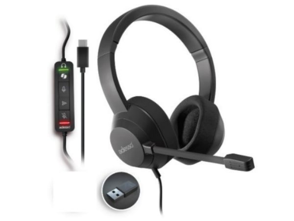 ADESSO AI COPILOT HEADSET WITH MIC ( USB-C/USB-A)