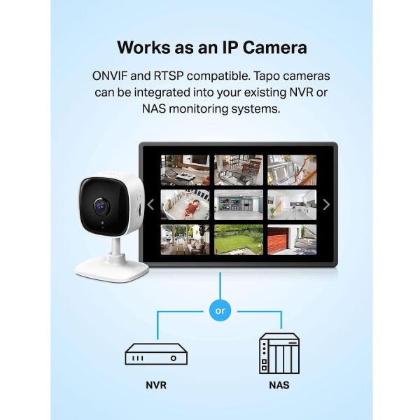 Tapo C100 2 Megapixel Indoor Full HD Network Camera - Color - White - Image 9