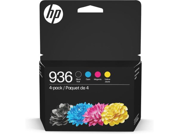 HP 936 Ink Cartridge - Standard Yield - Cyan, Magenta, Yellow, Black - 4 Pack