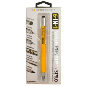 6-IN-1 STYLUS PEN - MULTI-TOOL - YELLOW