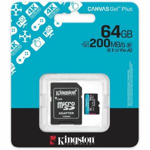 Kingston Canvas Go! Plus 64 GB Class 10/UHS-I (U3) V30 microSDXC