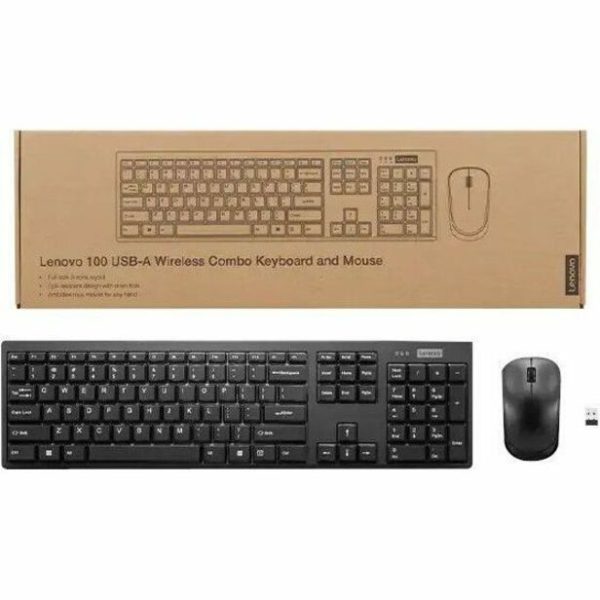 Lenovo 100 USB-A Wireless Combo Keyboard and Mouse - Image 2