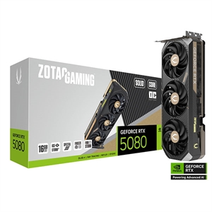 ZOTAC Solid CORE OC GeForce RTX 5080 16GB 256-Bit GDDR7 DLSS 4.0 PCI Express 5.0 x16 Graphics Card ZT-B50800J2-10P