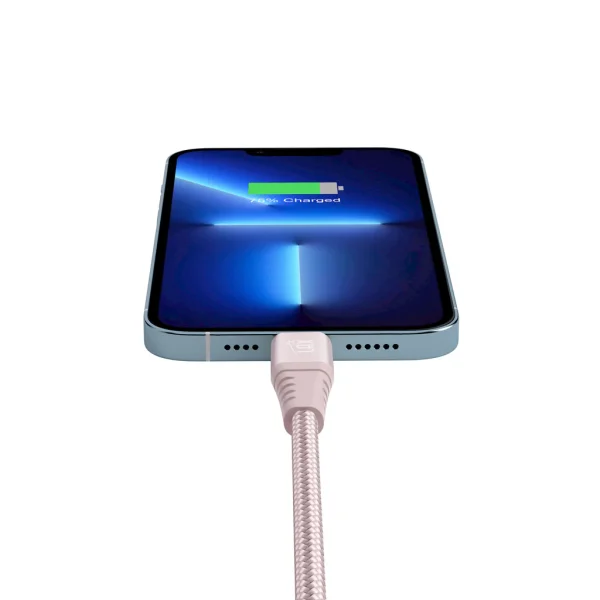 Lax 10FT MFI Charge/Sync USB-C to Lightning cable – Black - Image 2