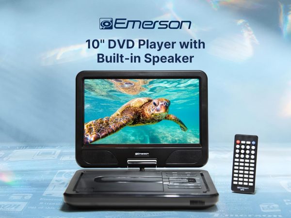 Emerson EPD-1001 Portable 10" DVD Player with Built-in Speaker, Swivel Screen - Image 2
