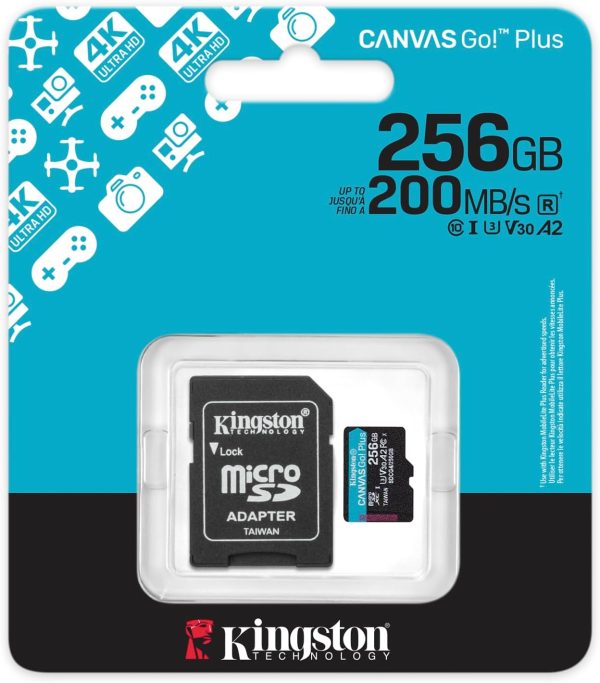 Kingston Canvas Go! Plus 256 GB Class 10/UHS-I (U3) V30 microSDXC - Image 2