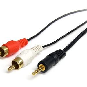 3 ft Stereo Audio Cable - 3.5mm Male to 2x RCA Male