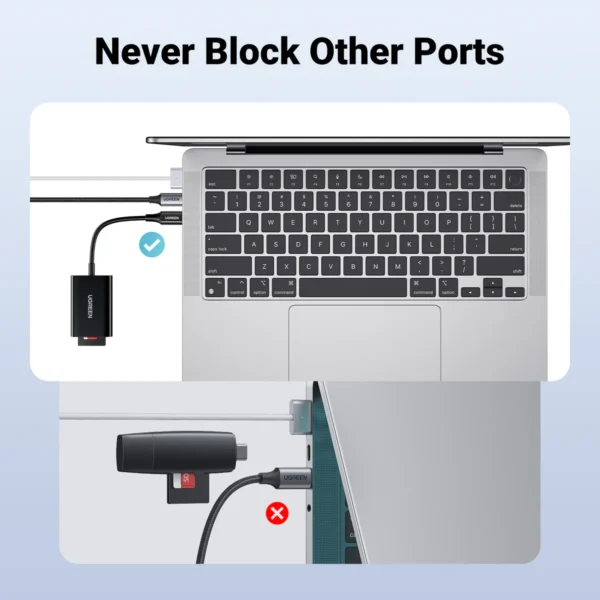 USB-C 3.1 Card Reader For TF/SD - Black - Image 4