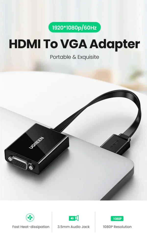 UGREEN HDMI to VGA Converter with Audio - Image 2