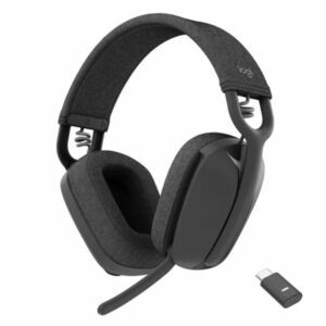Logitech Zone Vibe Wireless Bluetooth Headphones with Noise Canceling Microphone, USB-A, USB-C,