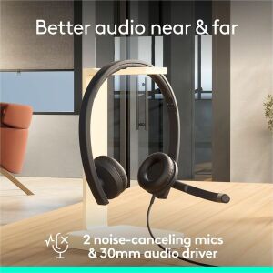 Logitech H570E Headset-Microsoft Teams Certification