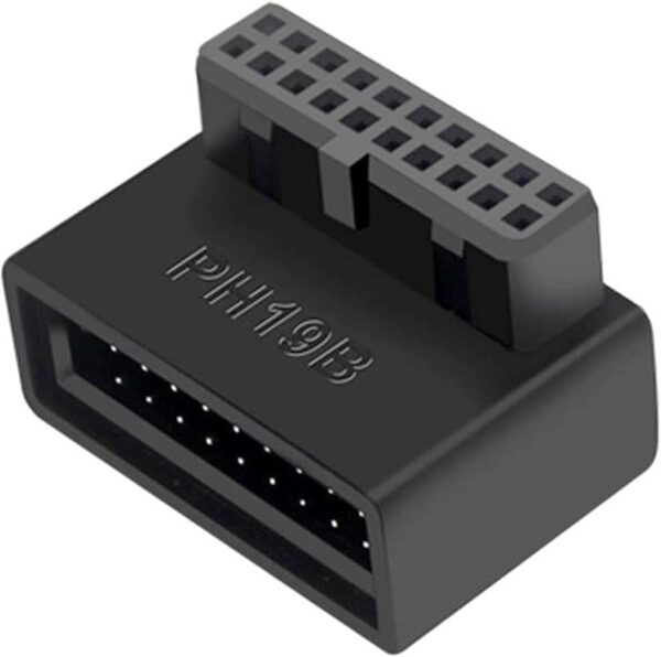 USB 3.0 90 Degree Motherboard Adapter 19 Pin/20 Pin Male to Female Extension Adapter