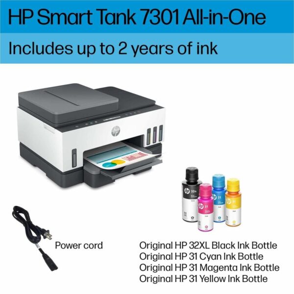 HP Smart Tank 7301 All-in-One Printer-Multifunction printer-color-ink-jet-refillable - Image 5
