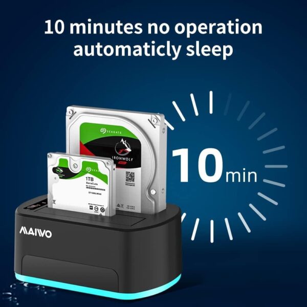 External Dual Bay Hard Drive Docking Station with Offline Clone - Image 3