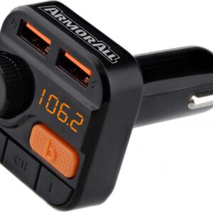ARMORALL - Bluetooth FM transmitter car charger with voice assistant