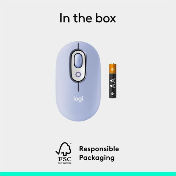Logitech POP Mouse, Compact and Portable Wireless Bluetooth Mouse - Image 4