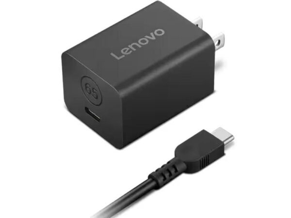 Lenovo GaN Nano 65W Adapter - 100-240V/ 1.5A 50-60HZ - 65Watt - Fast Charging - USB-C - Black