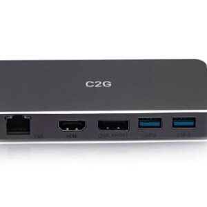 C2G USB-C® 7-in-1 Dual Display MST Docking Station with HDMI®, DisplayPort™, Ethernet, USB, and Power Delivery up to 100W - 4K 60Hz