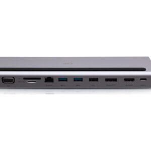 C2G USB-C 10-in-1 Triple Display Docking Station - Silver