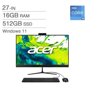 Acer Aspire C27-2G-ER12 All-in-One Computer - Intel Core i5 13th Gen i5-13420H - 16 GB - 512 GB SSD - 27" Full HD 1920 x 1080 - Windows 11 Home