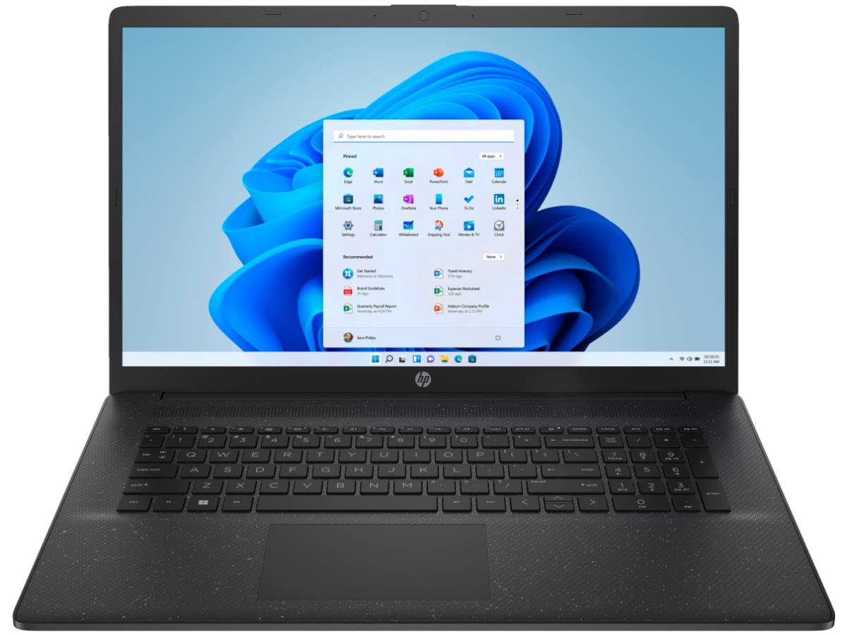 HP 17-cn3030ca Core i3-N305 - Jet Black - 17.3in FHD - 8GB - 256GB NVMe - Webcam - WiFi 6 - AX 2x2 + BT 5.4 - Windows 11 Home - 1 Year