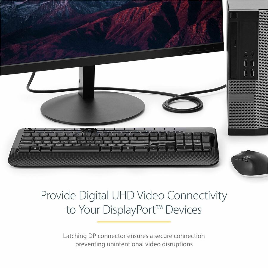 10ft (3m) DisplayPort 1.2 Cable, 4K x 2K UHD VESA Certified DisplayPort Cable, - Image 2