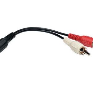 6IN 3.5MINI STEREO TO TWO RCA AUDIO