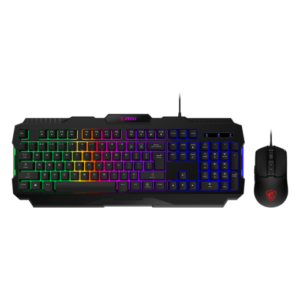MSI FORGE GK100 COMBO US Gaming RGB Keyboard & Mouse Set, 19-Key Anti-Ghosting, 6400 DPI Optical Sensor