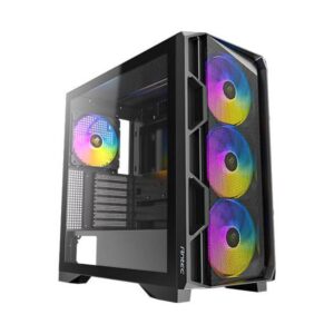 Antec AX1000 ARGB Mid-Tower Gaming Case - ATX,E-ATX,Micro ATX,ITX - Black