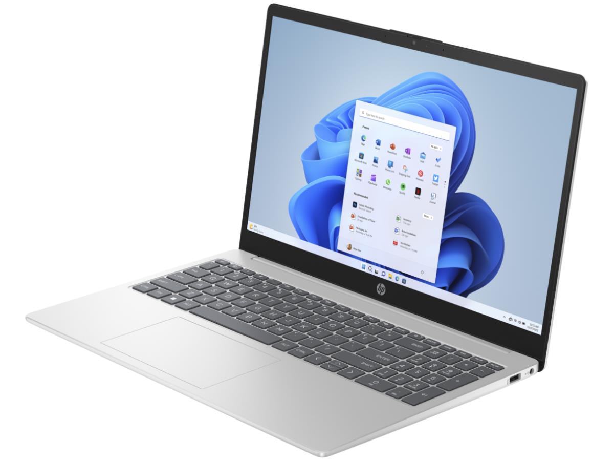 HP 15-fc0170ca Ryzen 3-7320U - Natural Silver - 15.6in HD - 8GB - 256GB PCIe NVMe - Webcam- WiFi 6 - AX 2x2 + BT 5.4- Windows 11 Home - Image 2