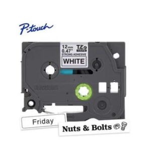 Brother Genuine TZe-S231 Black on White Extra Strength Adhesive Tape