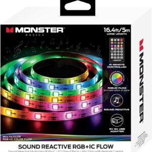 Monster 16.5ft Music Sync and Multi-Color Color Flow LED Light Strip