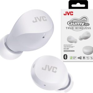 JVC Compact and Lightweight Gumy Mini True Wireless Earbuds Headphones White