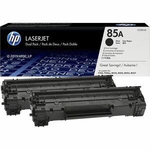 HP 85A (CE285D) Black Original LaserJet Toner Cartridges, 2 Pack