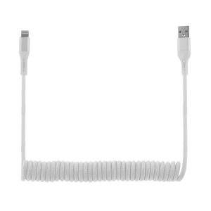 Aduro Tech Theory 6FT Coiled Lightning Cable WHITE