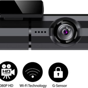 Orbit 118 1080P Dashcam with Wi-Fi File Sharing, G-Sensor, Loop Recording, Mini USB – Supports 32GB + Includes 8GB Micro SD Card