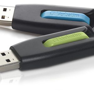 VERBATIM 32GB STORE N GO V3 USB 3.2 GEN 1  FLASH DRIVE  2PK BLUE, GREEN