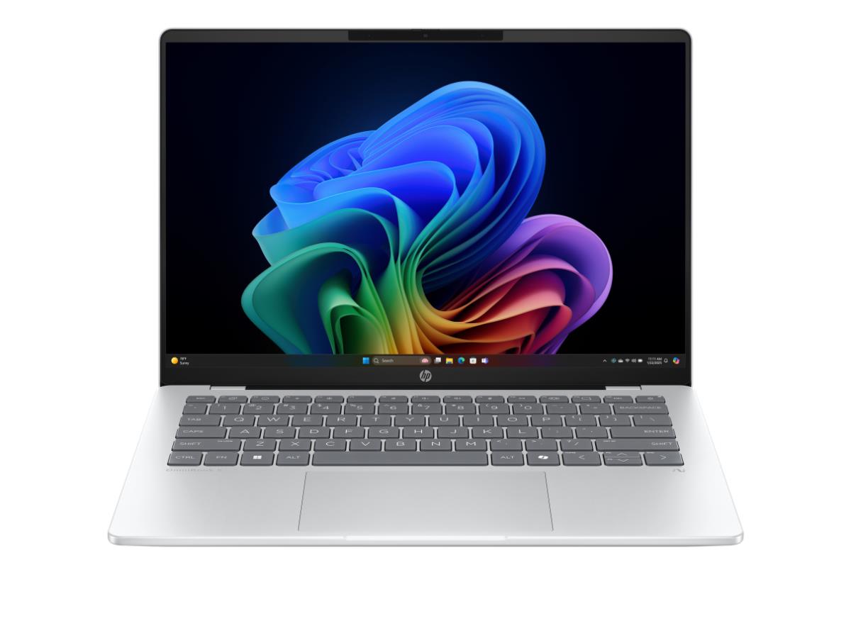 HP BE9U0UA#ABL OmniBook 5 14-he0010ca 14" Copilot+ PC Notebook - Snapdragon X Plus X1P-42-100 - 16 GB RAM - 1 TB SSD - Glacier Silver Open Box