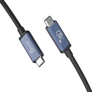 j5Create JUC29L08 USB 40Gbps 240W USB Type-C Cable - Black / Space Grey