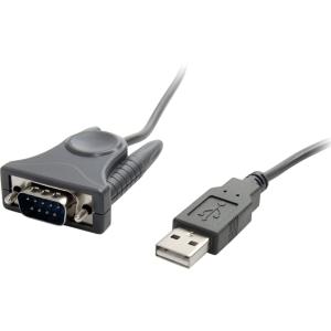3ft (91cm) 1-Port USB to Serial Cable, DB9/DB25 RS232 to USB Converter, Prolific, USB to Serial Adapter
