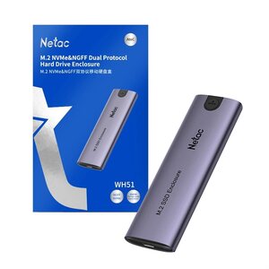 Netac WH51 M.2 NVMe/SATA External Enclosure USB3.1