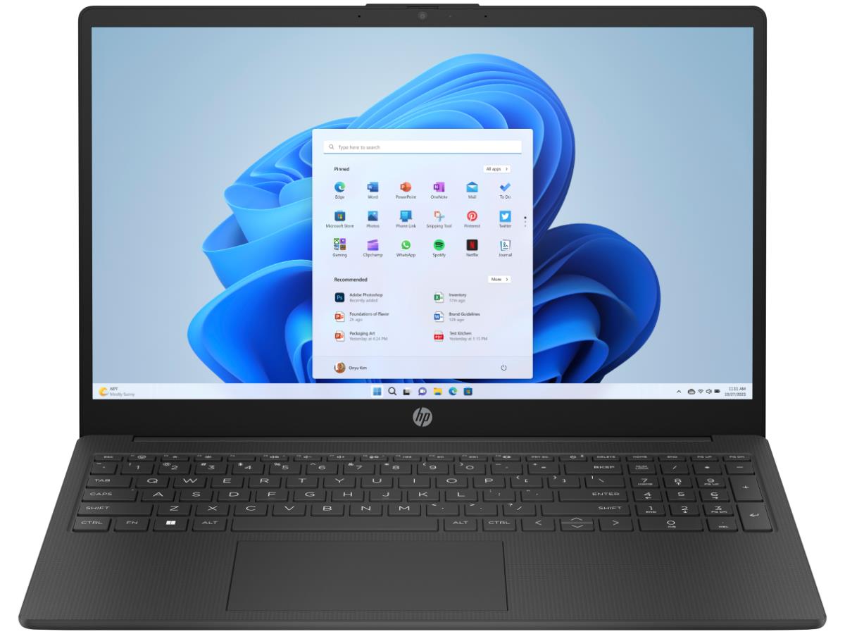 HP Laptop 15-fc0210ca - AMD Ryzen 3 7320U 4.1 GHz, 4 cores- 15.6inch FHD (1920 x 1080) Micro-edge - 8 GB DDR4 RAM - 512 GB PCIe NVMe M.2 SSD- Realtek Wi-Fi 6 (2x2), BT 5.4- Windows 11 Home